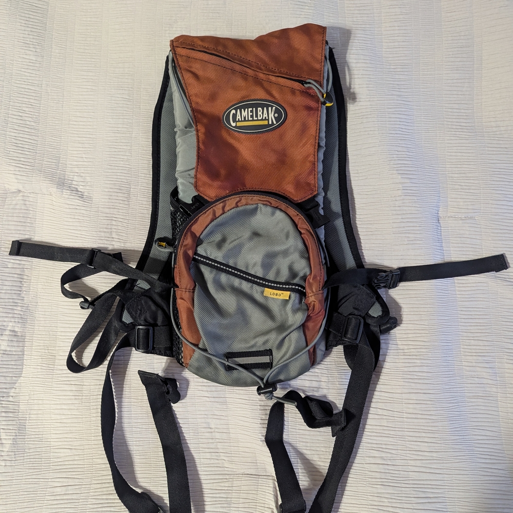 CamelBak Brown and Gray Hydration Backpack for Outdoor Adventures - no Bladder